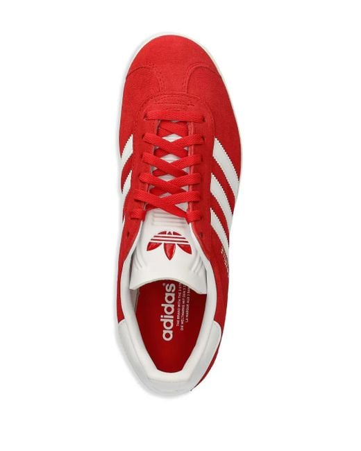 Adidas Red Gazelle Suede Low-Top Sneakers for men