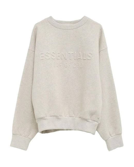 Fear Of God White Logo-Print Sweatshirt