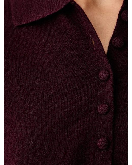 ViCOLO Blue Button-Up Polo-Collar Cardigan
