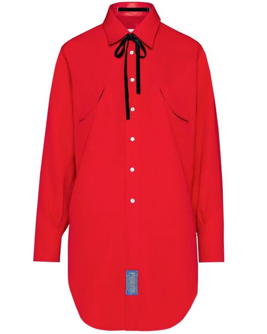 Maison Margiela Red X Pendleton Reversible Wool Shirt