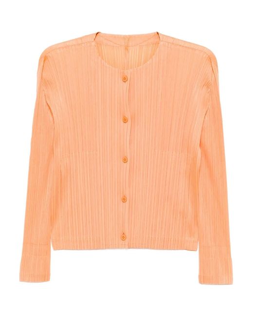Pleats Please Issey Miyake Orange Polo Mc August À Design Plissé