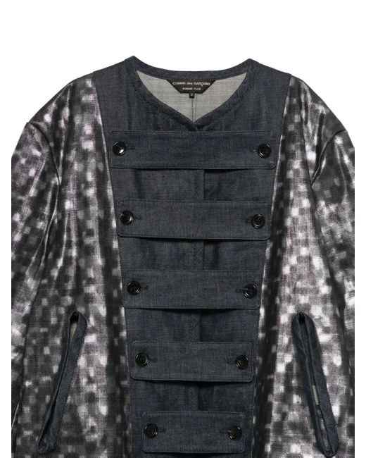 Comme des Garçons Black Buttoned Panelled Coat for men