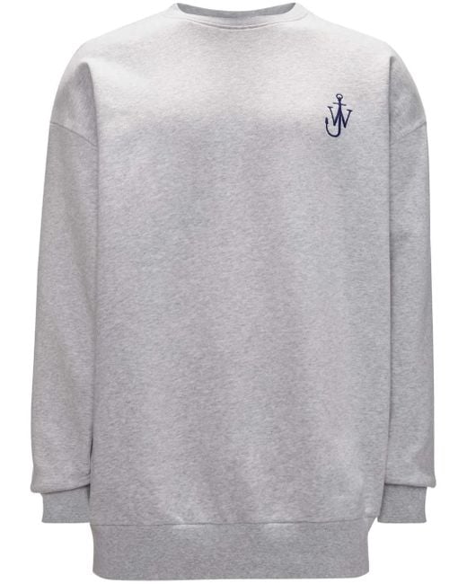 J.W. Anderson Gray Anchor-Logo Organic Cotton Sweatshirt for men