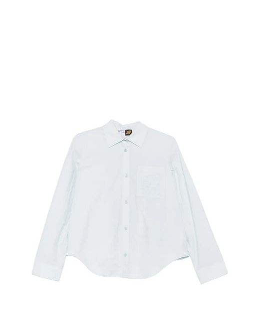 Loewe White Paula's Ibiza Cotton Blend Shirt