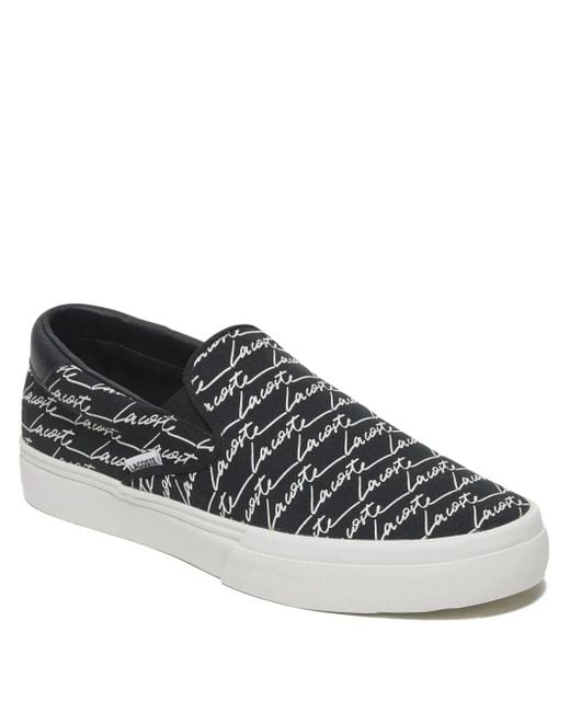 Lacoste Black Jump Serve Slip Sneakers for men