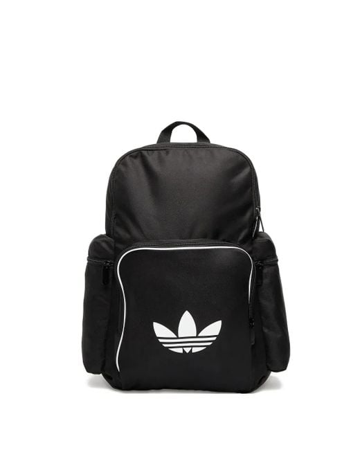 Adidas Black Adicolor Logo-Print Backpack