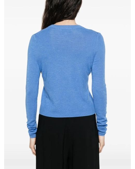 Bompard Blue Buttoned Cardigan