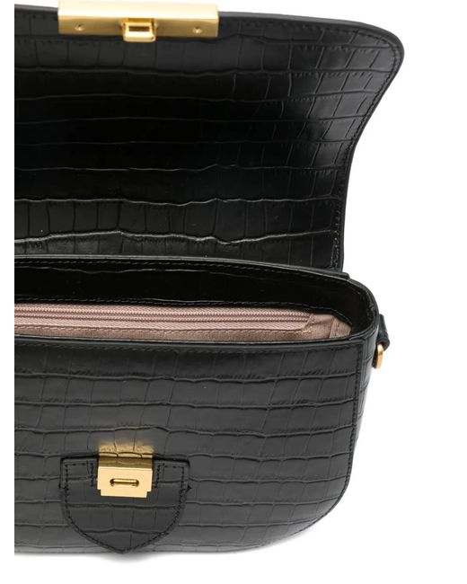 Lancaster White Sac À Bandoulière En Cuir À Effet Peau De Crocodile