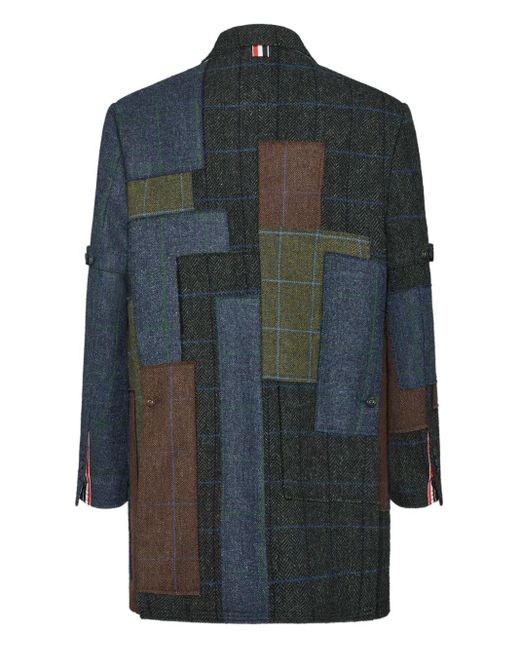 Thom Browne Gray Hunting Tweed Chesterfield Armband Jacket for men