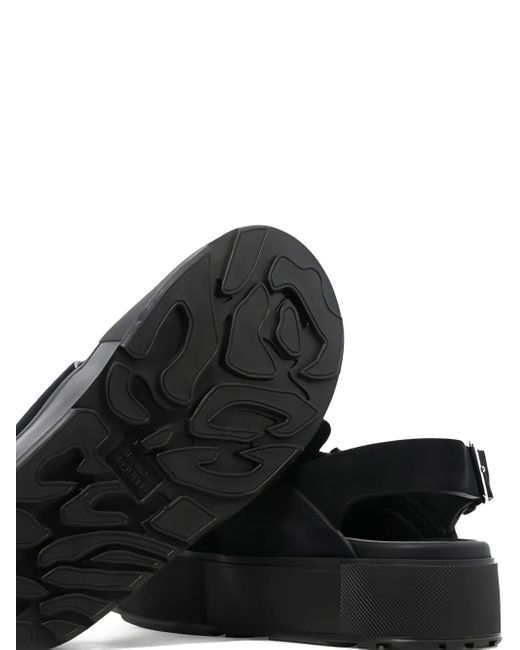 メンズ Alexander McQueen プラットフォーム サンダル Black