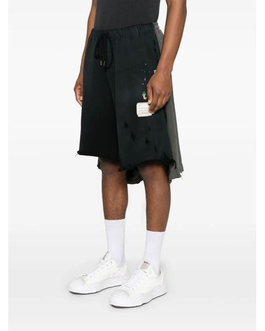 Maison Mihara Yasuhiro Black Four Legs Shorts for men