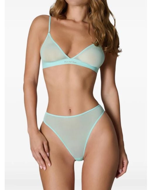 Maison Close Blue Double Sens Sheer Triangle Bra