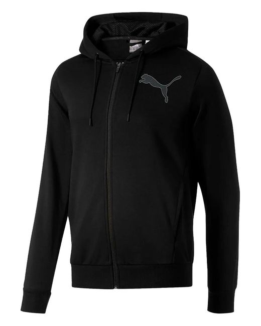 PUMA Black Modern Sport Zip-Up Hoodie for men