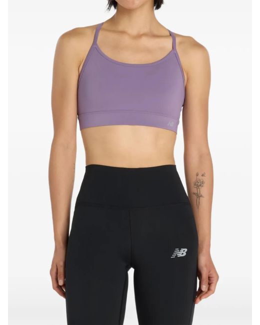 New Balance Purple Essential Yoga Sports Bra