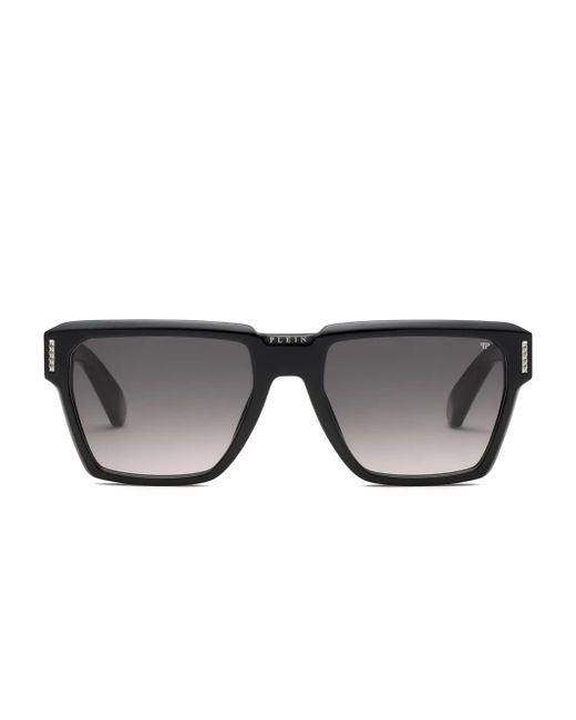 Philipp Plein Gray Square-Frame Sunglasses for men