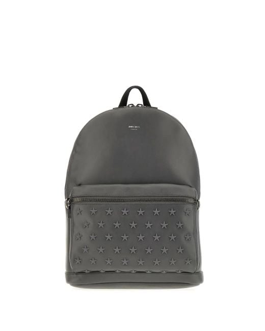 Jimmy Choo Gray Star-Motif Backpack for men
