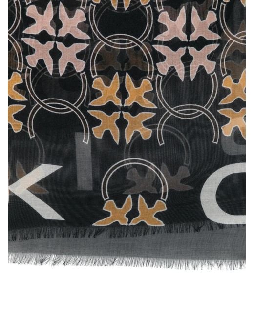 Pinko Black Printed Scarf