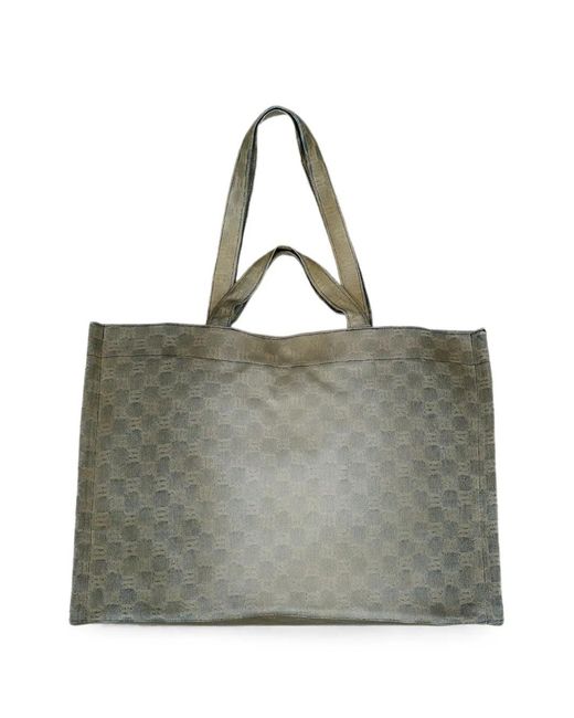 M I S B H V Gray Jacquard Monogram Tote Bag