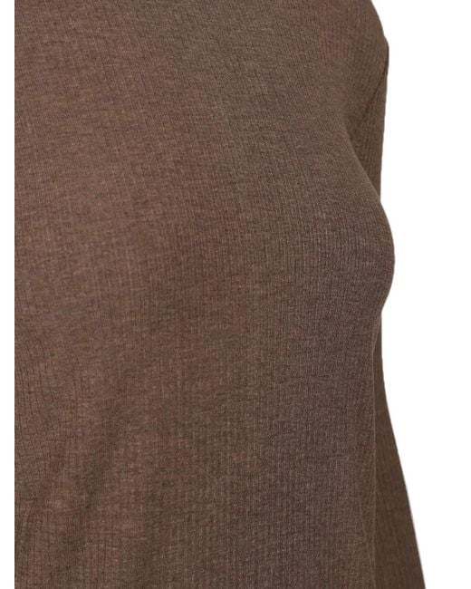 Max Mara Brown Crew-Neck T-Shirt