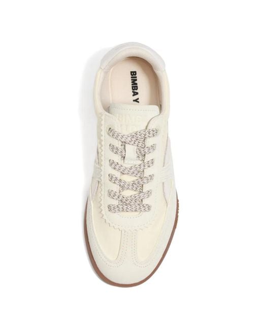 Bimba Y Lola White 13 16 Panelled Lace-Up Sneakers