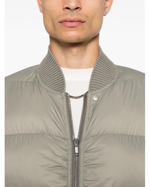Rick Owens Quilted Padded Jacket in het Gray voor heren