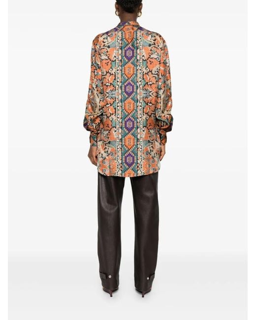 Pierre Louis Mascia White Aloe Mandarin-Collar Shirt