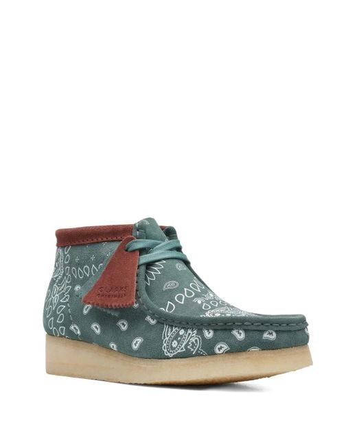 Clarks Blue Wallabee Suede Derby Shoes