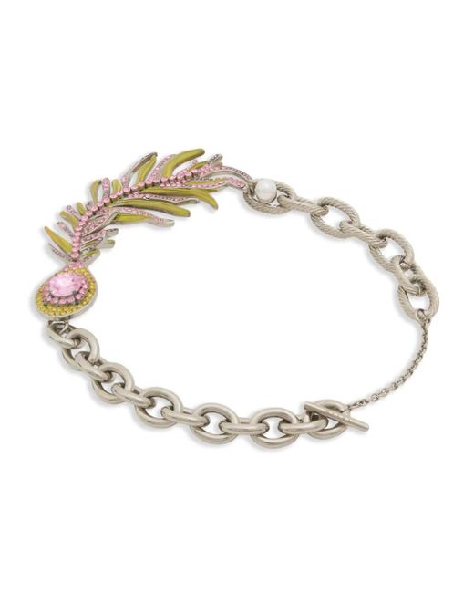 Marni Natural Feather-Design Necklace