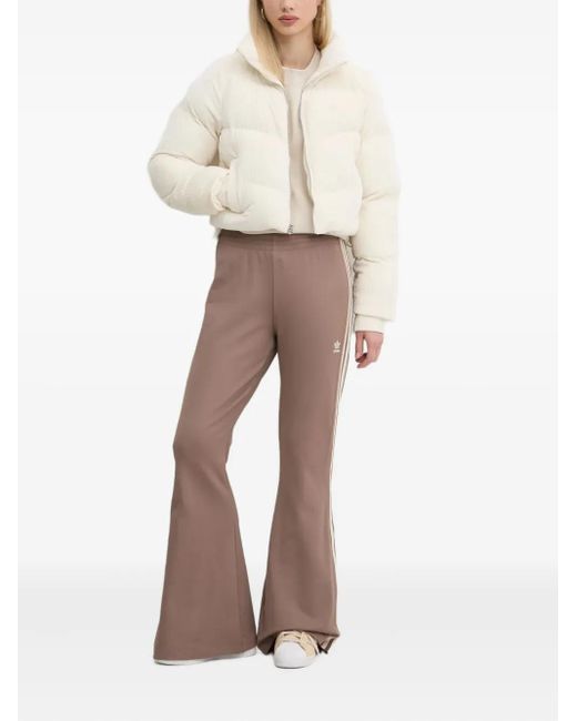 Adidas Natural 3-Stripe Logo Track Pants