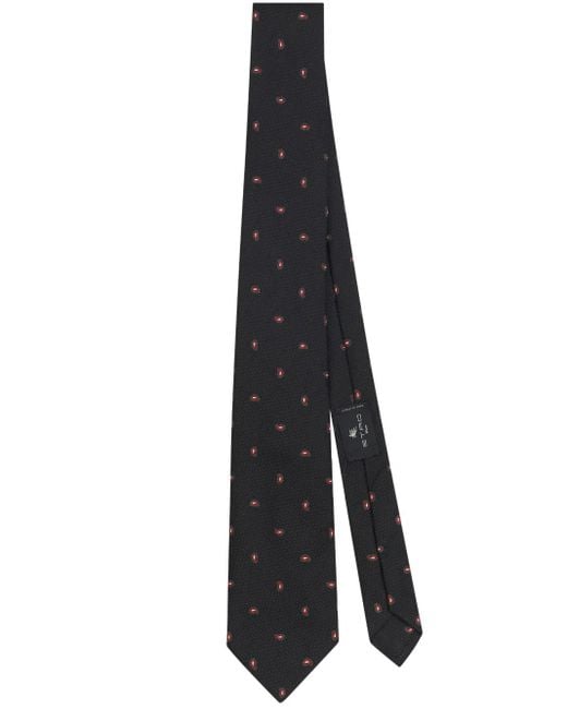 Cravate En Soie À Motif Cachemire Etro pour homme en coloris Black