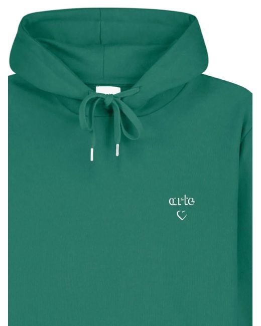 Arte' Green Cotton Hoodie for men