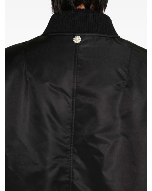 Simone Rocha Black Multi Pocket Bomber Jacket for men