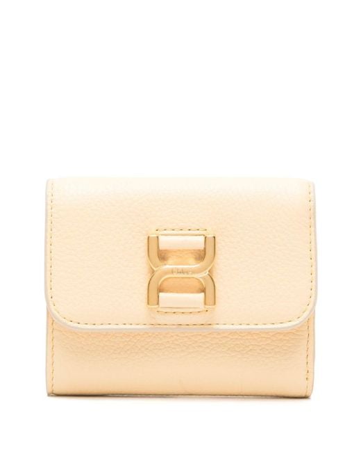 Chloé Natural Tri-fold Leather Wallet