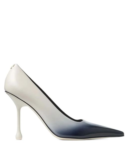 Jimmy Choo White 85Mm Ixia Pointed-Toe Pumps