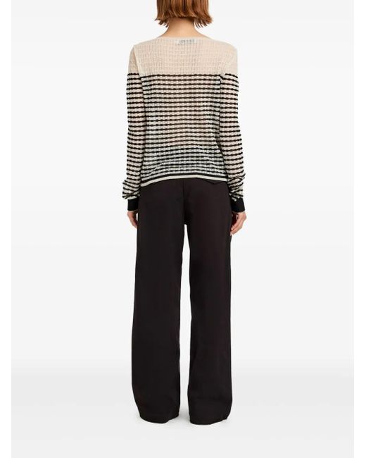 Proenza Schouler Black Striped Knitted Top