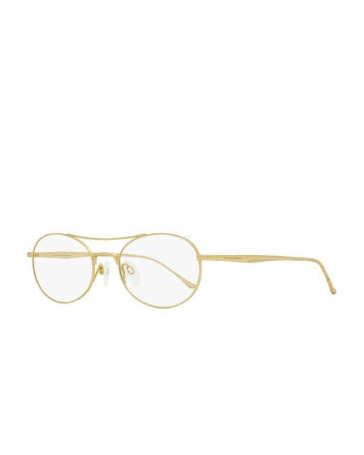 Donna Karan Metallic Oval-Frame Glasses