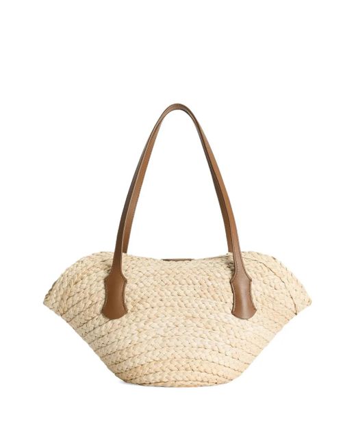 Dolce & Gabbana Natural Woven-Raffia Basket Bag