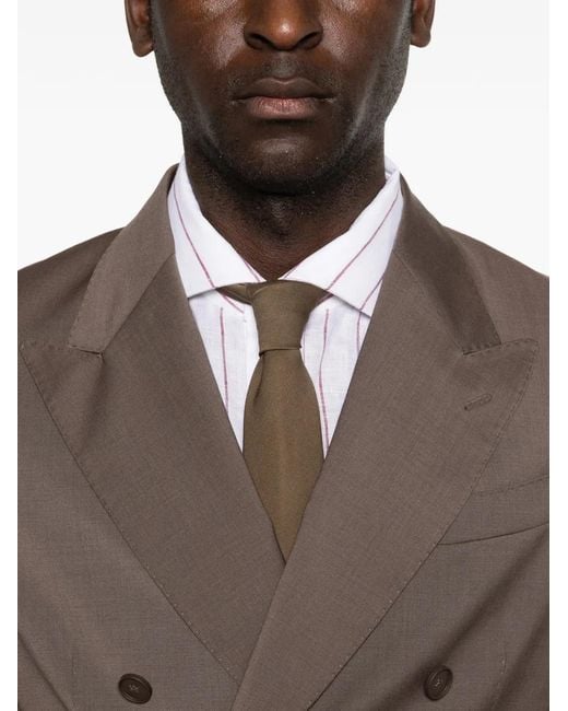 Manuel Ritz Brown Double-Breasted Suit for men