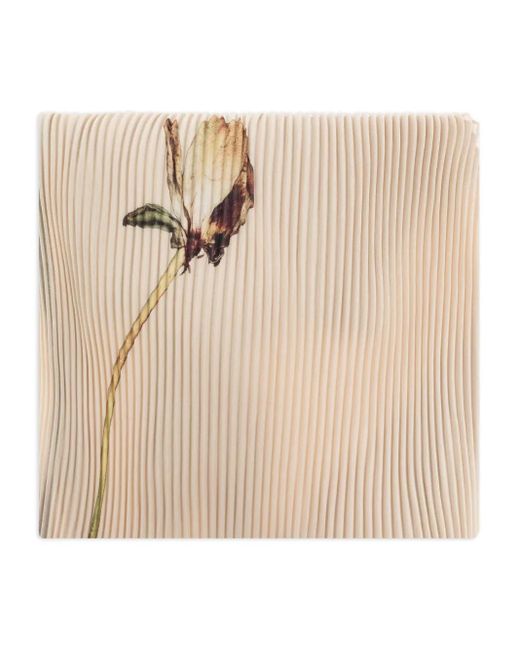 Issey Miyake Natural Schal Mit Blumen-Print