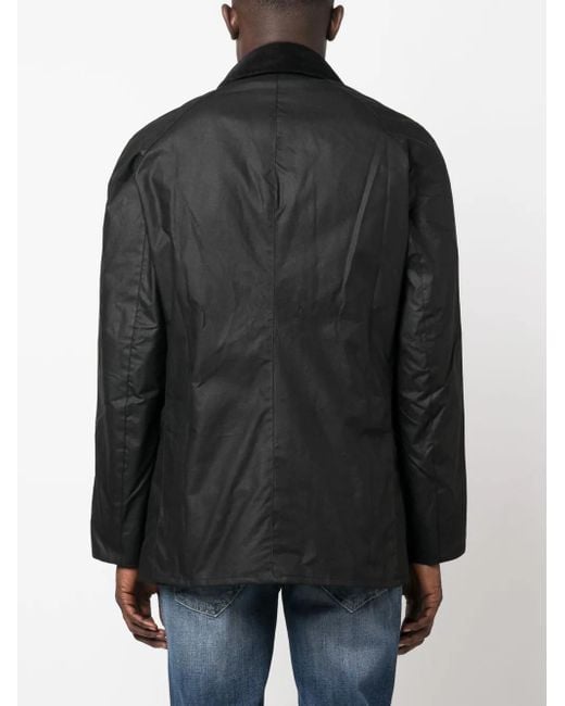 Barbour Black Waxed Cotton Classic Jacket for men