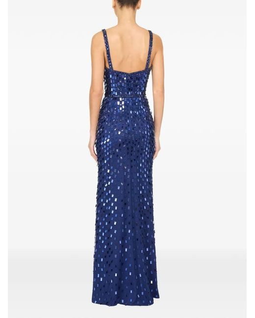 jenny packham blue polka dot dress Jenny Packham Cornflower Blue Dotted Dress