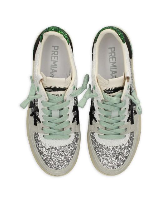 Premiata White Flat Shoes