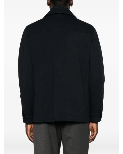 Moorer Black Torquato Button-Up Jacket for men