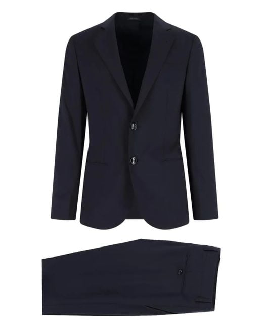 Giorgio Armani Wollanzug mit drei Knöpfen in Blue für Herren