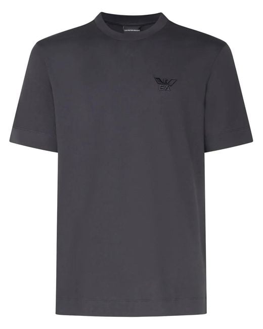 Emporio Armani Blue Cotton T-Shirt for men