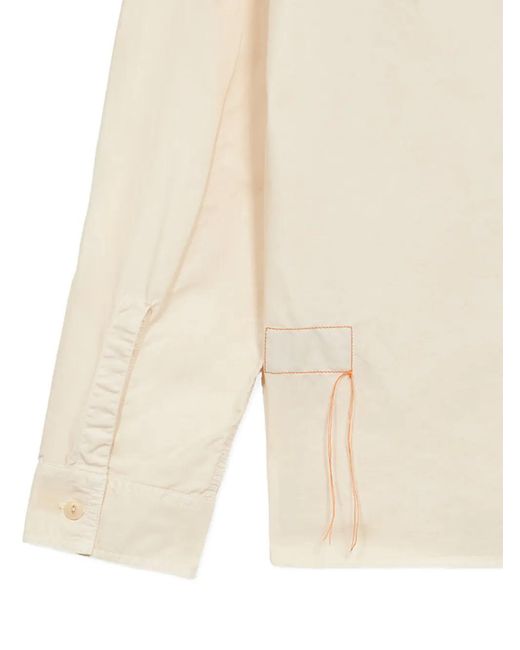 Fortela White Workt Patch-Pocket Shirt for men