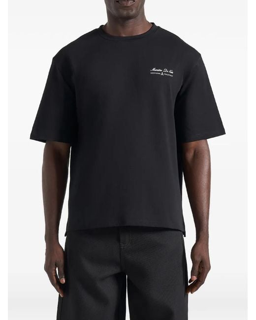 Manière De Voir Black Circuit De Monaco Cotton T-Shirt for men