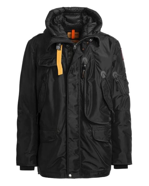 Parajumpers Black Right Hand Hooded Padded Jacket for men