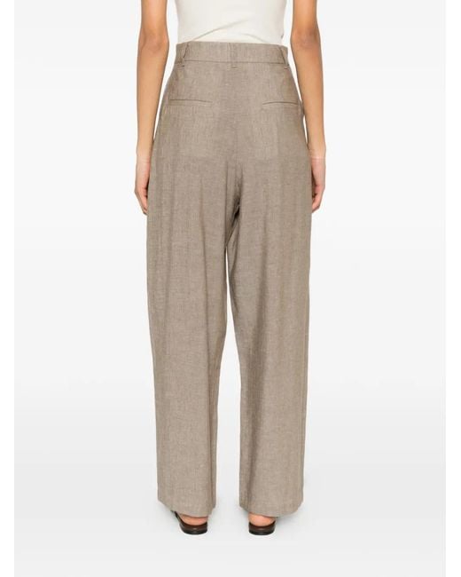 ELEH White Pantalon À Design Plissé