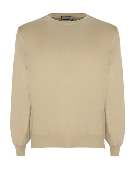 Maglione Girocollo di Canali in Natural da Uomo